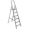Стремянка 6 ступеней "АЛЮМЕТ" М8406 Комбин.:стойки-сталь,ступ.-алюм. выс.верхн. пл.1,24м *1