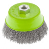 Щетка для УШМ СИБРТЕХ М14 чашка 100 мм, витая проволока 0,3 мм