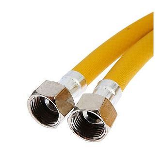 Газовая подводка,  желтая 1/2" г/г 250 см ELKA 10*15 (1/50)