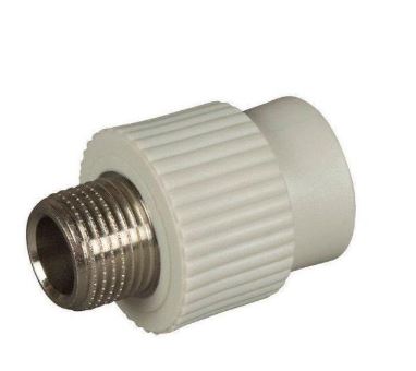 Муфта комбинированная нар.рез. 25х1" Damento серый (10/120)