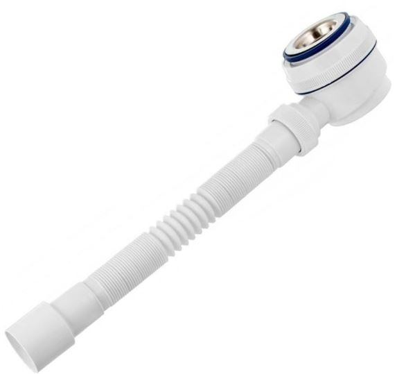 Сифон для душевого поддона 1 1/2" чашка 70мм, гибкая труба 40мм, h-82мм 30986861 (1/35)