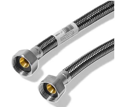 Подводка д/воды  DORON с оплетением из нержавейки и фибро-нейлона 1/2 г/г  120 см (5/80)