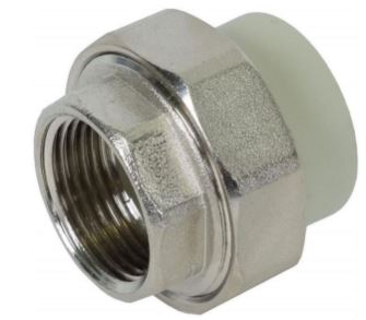 Муфта комбинированная разъёмная вн.рез. 20х 3/4" Damento серый (10/250)