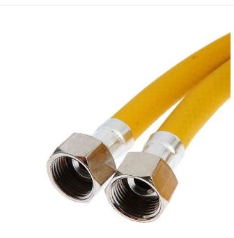 Газовая подводка,  желтая 1/2" г/г 100 см ELKA 10*15 (1/100)