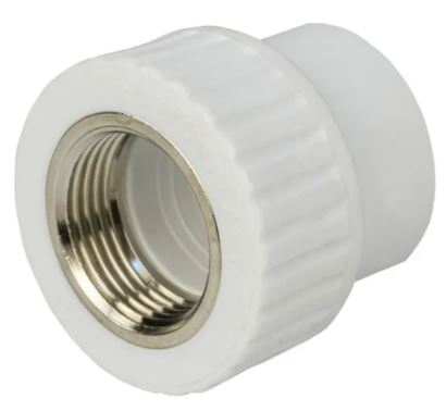 Муфта комбинированная вн.рез. 25х1" Damento белый (5/160)