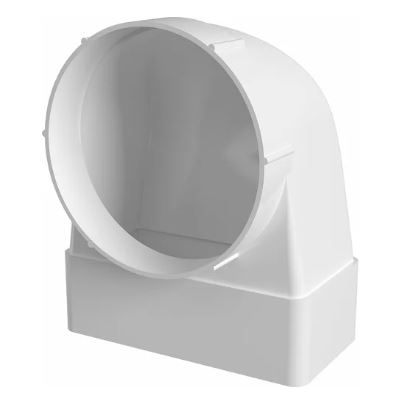 Соединитель угловой 90º  плоского воздуховода 60х120 с фланц.воздухораспр. D100 "612СК10ФП"/ERA (1/30)