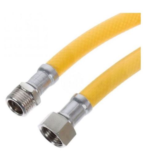 Газовая подводка,  желтая 1/2" г/ш  80 см ELKA 10*15  (1/100)