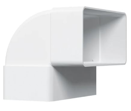 Колено вертикальное пластик "612КВП", 90°, 60х120/ERA (1/24)