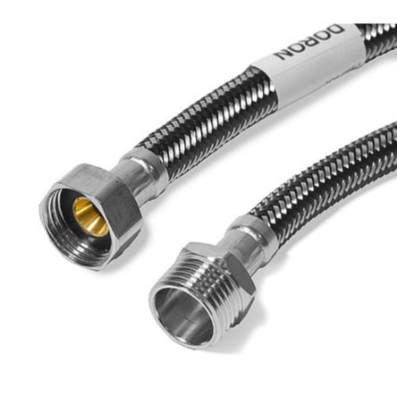 Подводка д/воды  DORON с оплетением из нержавейки и фибро-нейлона 1/2 г/ш  100 см (5/100)