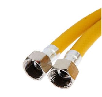 Газовая подводка,  желтая 1/2" г/г 300 см ELKA 10*15 (1/50)