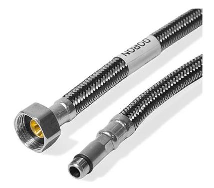 Подводка д/смесит  DORON с оплетением из нержавейки и фибро-нейлона 1/2 М10  60 см длинная (5/170)