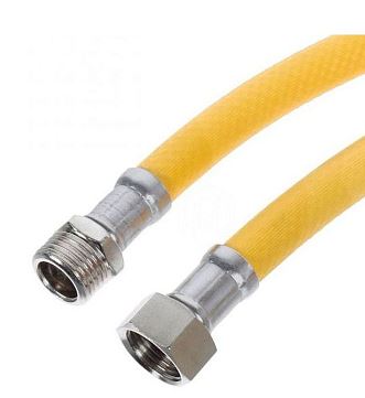 Газовая подводка,  желтая 1/2" г/ш 180 см ELKA 10*15 (1/60)