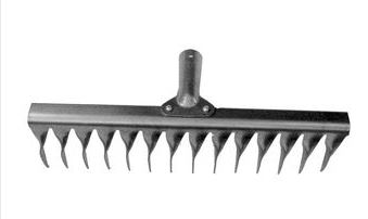 Грабли сварные с витым зубом, 14-зубые, нержавейка, с черенком, (шт.)