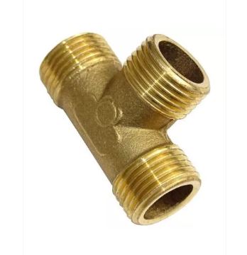 Тройник 20 (3/4") наружная/наружная/наружная резьба TIM TM333 (5/50)