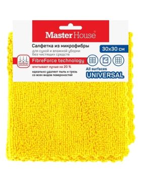 Салфетка из микрофибры 30*30см,220гр/м2,Шведская марка,60492/Master House