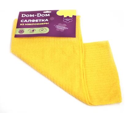 САЛФЕТКА "Dom-Dom" МИКРОФИБРА 40*40 см, С ЭФФЕКТОМ ЗАМШИ арт. 231-0044