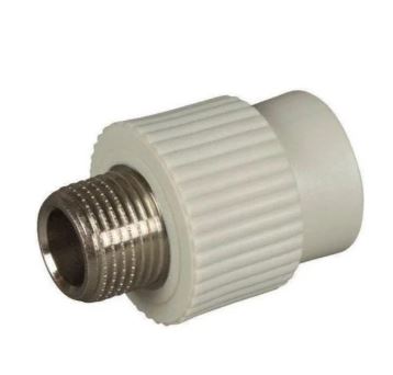 Муфта комбинированная нар.рез. 25х 3/4" Damento серый (20/200)