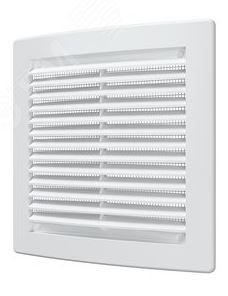 Решетка вентиляционная вытяжная АБС 200х200 "2020РЦ" белый/ERA (1/35)