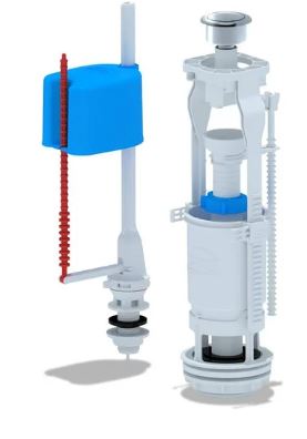 Арматура, нижняя подводка, кнопка хром, пластик, WC6550M (1/20)