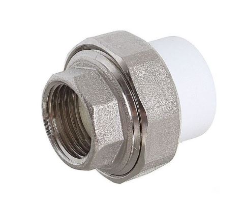 Муфта комбинированная разъёмная вн.рез. 20х 1/2" Damento белый (10/250)