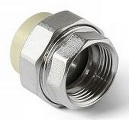 Муфта комбинированная разъёмная вн.рез. 25х1" Damento серый (10/120)