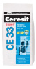 Затирка д/швов Ceresit CE_33, №1 с антигрибковым эффектом белая 2кг