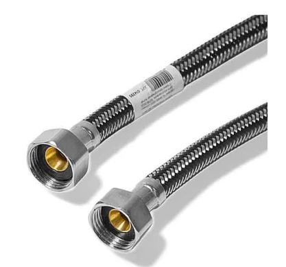 Подводка д/воды  DORON с оплетением из нержавейки и фибро-нейлона 1/2 г/г   40 см (5/250)