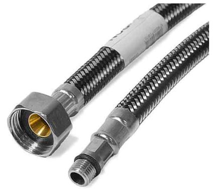 Подводка д/смесит  DORON с оплетением из нержавейки и фибро-нейлона 1/2 М10 150 см длинная (5/60)