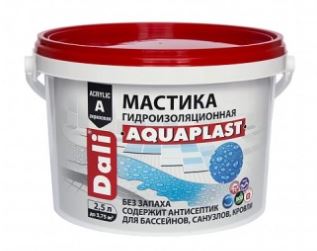 Мастика "ДАЛИ Аквапласт" акриловая гидроизолирующая, 2,5л "РОГНЕДА"