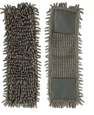 Насадка для швабры МОП плоская,микрофибра/шенилл,14*44см,лапша,карманы,MОРM-4-HС/7200 Рыжий Кот