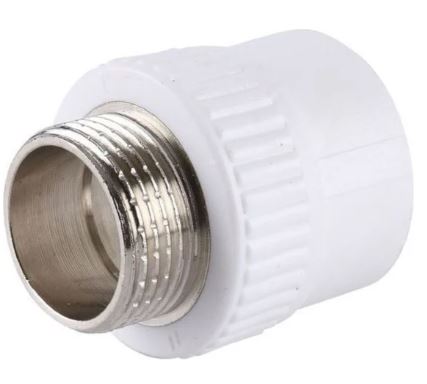 Муфта комбинированная нар.рез. 20х3/4" Damento белый (10/220)