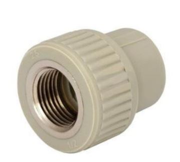 Муфта комбинированная вн.рез. 40х1 1/4" Damento серый (5/80)