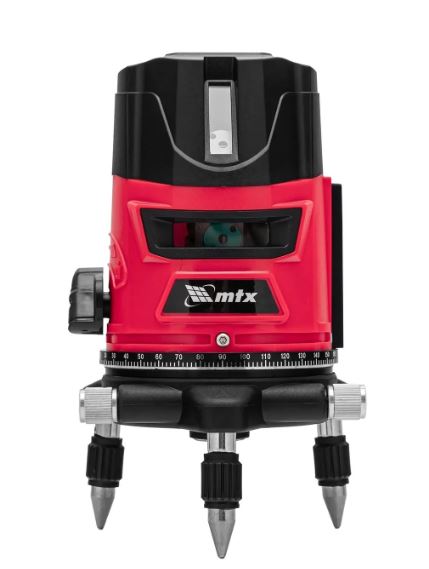 Лазерный уровень CRX-30G, 30 м, зеленый луч, батарейки, резьба 5/8"//MTX