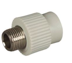 Муфта комбинированная нар.рез. 25х 1/2" Damento серый (10/280)