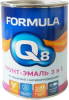 Грунт-эмаль 3в1 FORMULA Q8 по ржавчине универсальная, черная 0,9кг