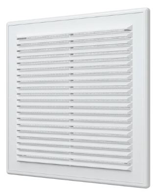 Решетка вентиляционная вытяжная АБС 249х249 "2525Р" белый/ERA (1/40)
