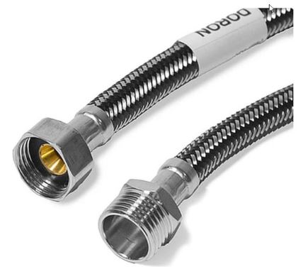 Подводка д/воды  DORON с оплетением из нержавейки и фибро-нейлона 1/2 г/ш  120 см (5/80)