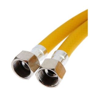 Газовая подводка,  желтая 1/2" г/г 120 см ELKA 10*15  (1/100)