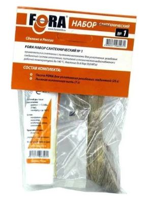 Набор сантехнический FORA №1 (паста 25гр., лён 7гр) 006140501 (1/40)
