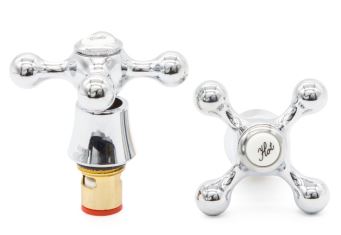 Маховик для смесителя цинк с кран-буксой "КРЕСТ"  DORON D002 (цена за 1 штуку) (2/200)