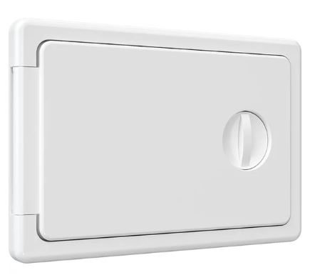 Люк-дверца ревизионная накладная с ручкой-задвижкой АБС 150х100 "ЛТ1510П"/EVECS (1/90)