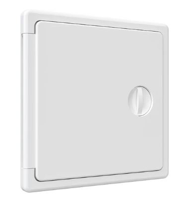 Люк-дверца ревизионная накладная с ручкой-задвижкой АБС 150х150 "ЛТ1515П"/EVECS (1/70)