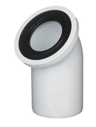 Отвод для унитаза жесткий(фановый) D110х219 мм/45° АНИ Пласт W4220 (1/30)