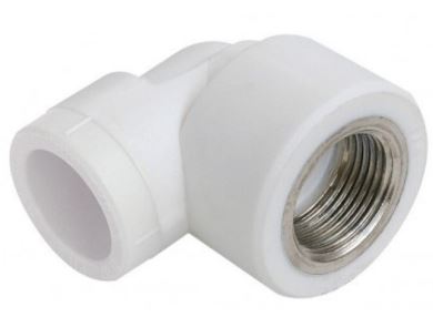 Угольник комбинированный вн.рез. 20*1/2 Damento белый (5/250)