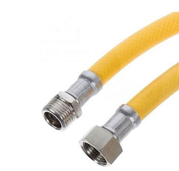 Газовая подводка,  желтая 1/2" г/ш 300 см ELKA 10*15  (1/50)