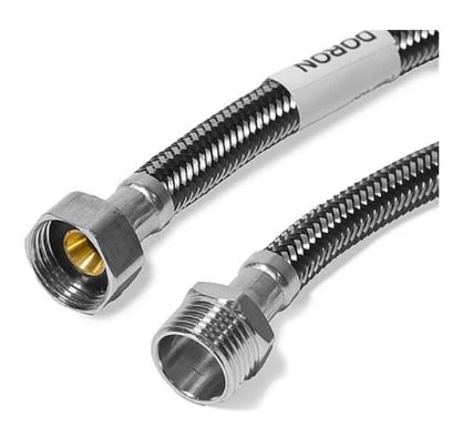 Подводка д/воды  DORON с оплетением из нержавейки и фибро-нейлона 1/2 г/ш   40 см (5/250)