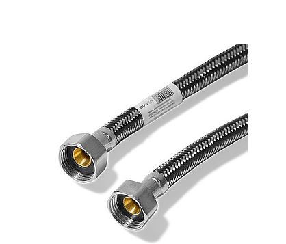 Подводка д/воды  DORON с оплетением из нержавейки и фибро-нейлона 1/2 г/г  100 см (5/100)