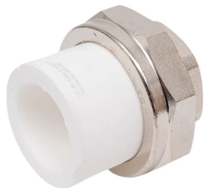 Муфта комбинированная разъёмная вн.рез. 25х 3/4" Damento белый (10/160)
