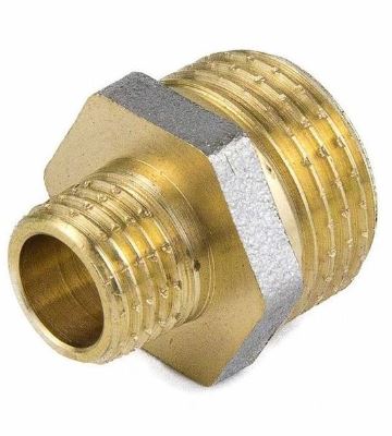 Ниппель переходной 15*10 (1/2"х3/8") наружная резьба TIM SM028 (10/360)