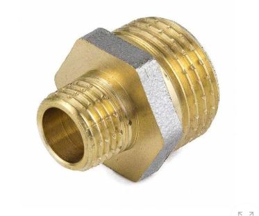 Ниппель переходной 15*7  (1/2"х1/4") наружная резьба TIM SM029 (10/360)